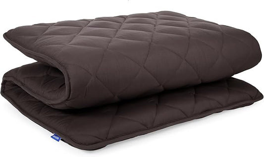 Japanese Floor Futon Mattress, Tatami Mat Sleeping Pad, Shikibuton, Mattresses Topper, Roll Up Dormitory Mattress, Foldable & Portable Floor Lounger Bed, Guest Bed(Grey, Twin)