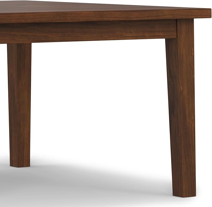 SIMPLIHOME Eastwood Square Dining Table, Solid Wood Walnut Veneer in Walnut, 54 x 54 inches, Contemporary-Style Large Square Kitchen Table for up to 8 People