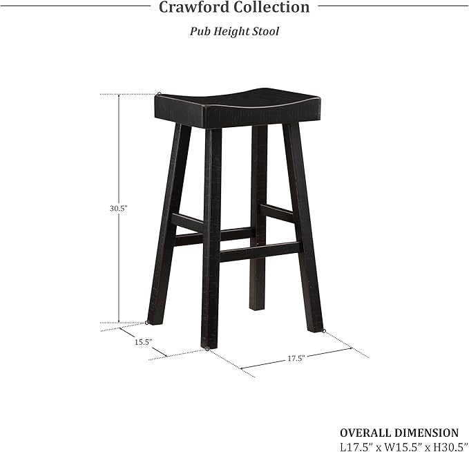 Lexicon Bar Table Set for 3, Small Kitchen Table Set Kitchen Island Table with 3 Saddle Bar Stools, 4 Piece Dining Table Set for Breakfast Nook, Living Room, Apartment, Pub Height, Black