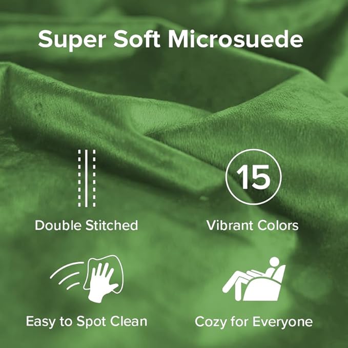 Sofa Sack Bean Bag Chair - Plush, Ultra Soft - Memory Foam Bean Bag Chair with Microsuede Cover - Stuffed Foam Filled Furniture and Accessories for Dorm Room 5 Feet - Lime