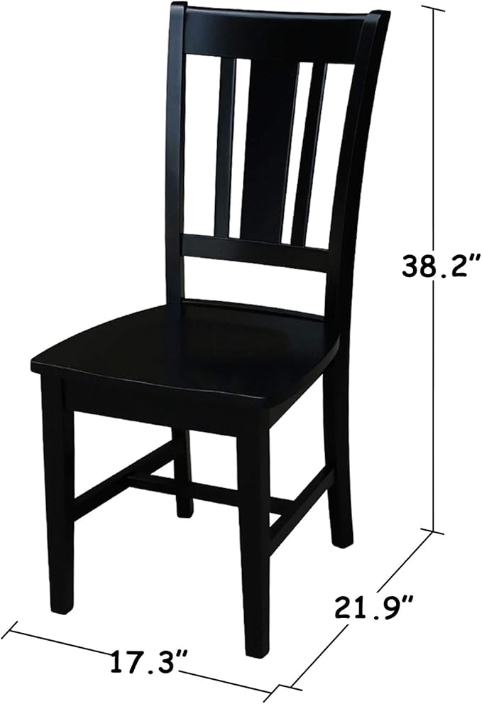 Set of Two San Remo SplatBack Dining Chairs, Black