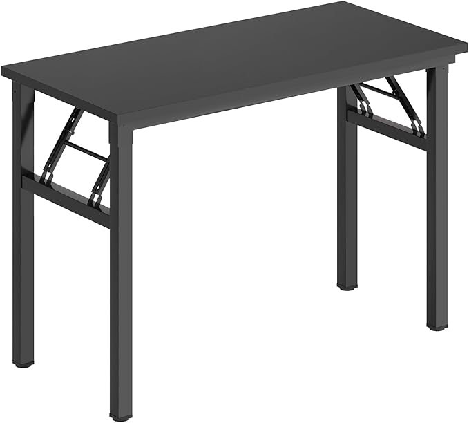 SDHYL 39 inchesNo Assembly Foldable Computer Desk for Home Office Workstation, Study and Writing, Black
