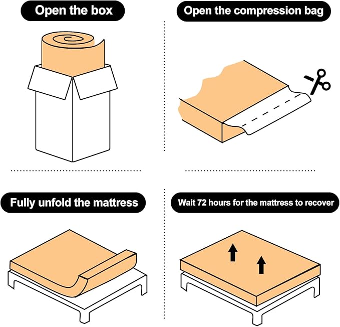 Tiita Japanese Floor Mattress, 4” Thicken Futon Mattress with Storage Bag and 2 Straps，Queen Size Sleeping Tatami Mat for Adults，Black