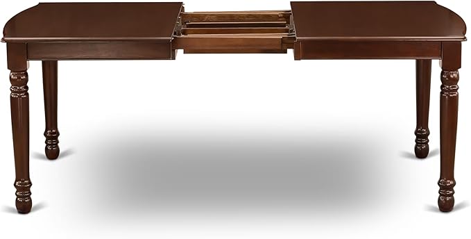 East West Furniture DOIP9-MAH-W 9 Piece Dining Room Furniture Set Includes a Rectangle Wooden Table with Butterfly Leaf and 8 Kitchen Dining Chairs, 42x78 Inch, Mahogany