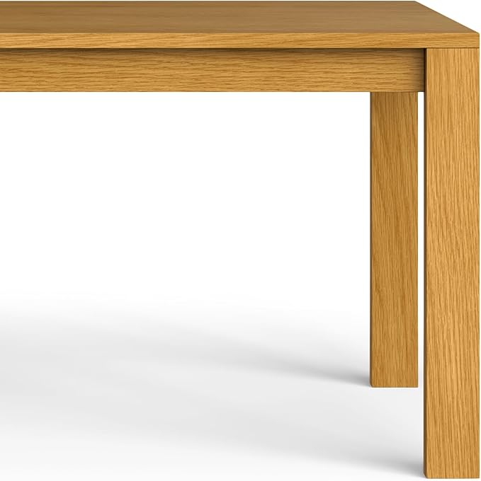 SIMPLIHOME Wilson Dining Table, Solid Wood Oak Veneer, 60 x 36 inches, Transitional-Style Rectangular Kitchen Table for up to 6 People
