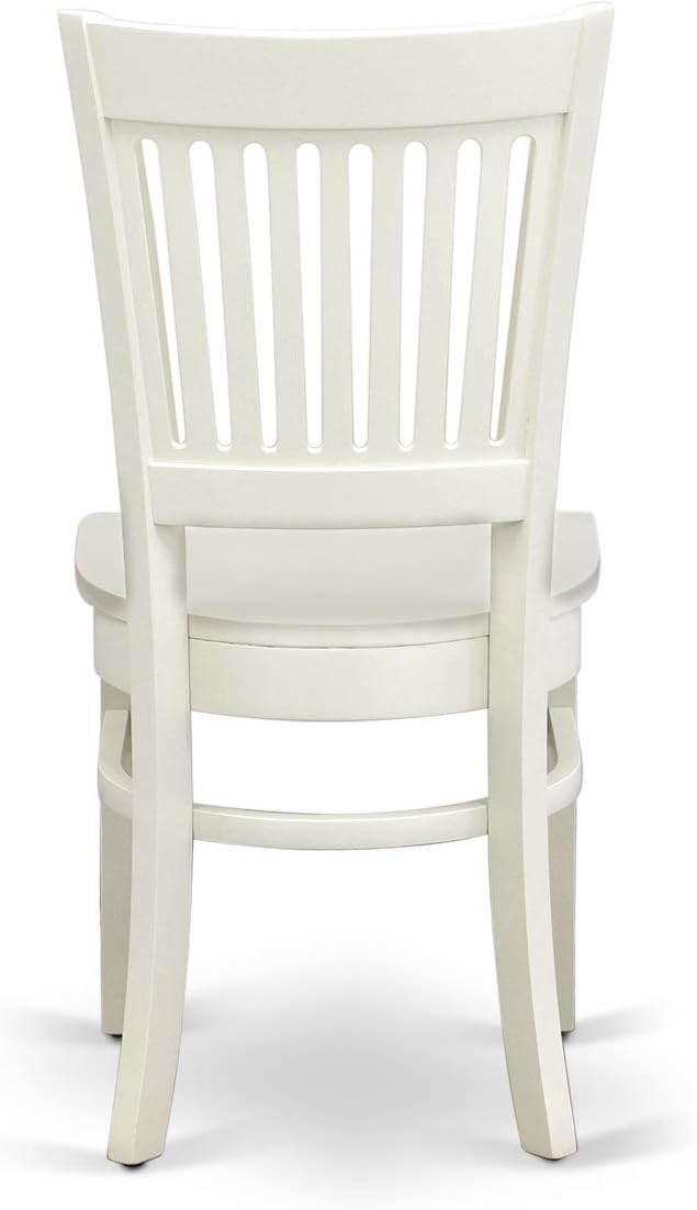 East West Furniture NDVA3-LWH-W 3 Piece Modern Dining Table Set Contains a Rectangle Wooden Table with Dropleaf and 2 Dining Chairs, 30x48 Inch, Linen White