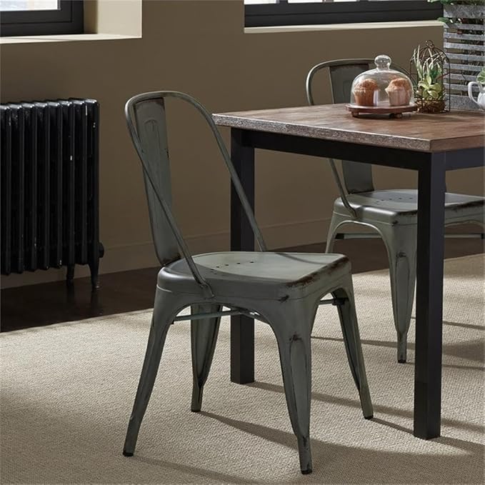 LIBERTY FURNITURE INDUSTRIES, INC. Bow Back Side Chair - Green-Set of 2