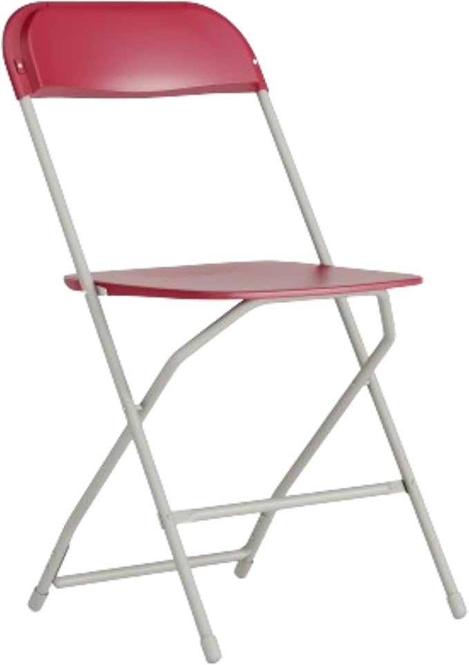 Flash Furniture Hercules Series Plastic Folding Chair - Red - 650LB Weight Capacity Comfortable Event Chair - Lightweight Folding Chair