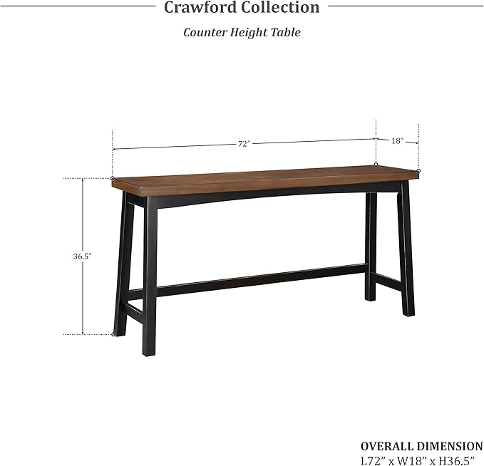 Lexicon Bar Table Set for 3, Small Kitchen Table Set Kitchen Island Table with 3 Saddle Bar Stools, 4 Piece Dining Table Set for Breakfast Nook, Living Room, Apartment, Counter Height, Black/Brown