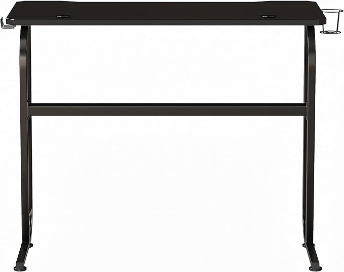 Flash Furniture Fisher Gaming Desk - Black Ergonomic Computer Desk - 51.5" Gamers Table with Cup Holder and Headphone Hook
