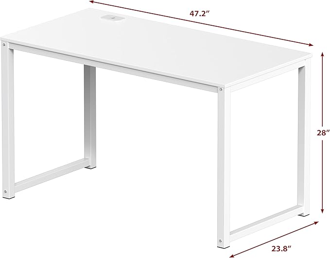 SHW 48-Inch Commercial-Grade Office Computer Desk, White