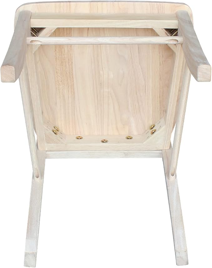 Set of Two X-Back Dining Chairs, Unfinished