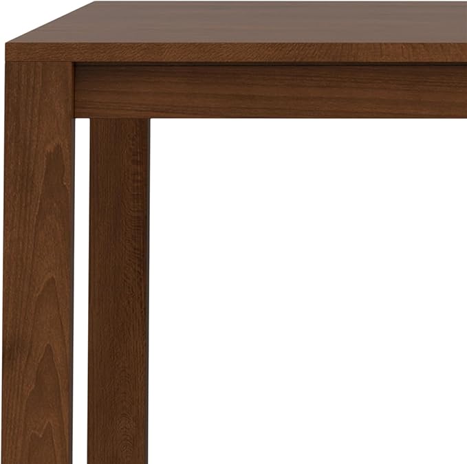 SIMPLIHOME Wilson Dining Table, Solid Wood Walnut Veneer, 60 x 36 inches, Transitional-Style Rectangular Kitchen Table for up to 6 People