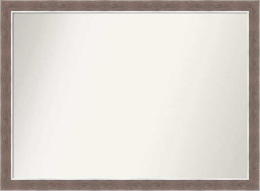 Amanti Art Brown Bathroom Mirror for Over Sink, 31x42 Noble Mocha Rectangle Vanity Mirror, X-Large Casual Frame, Hangs Horizonally and Vertically, Bathroom Wall Decor, Non-Beveled Edge from WI, USA