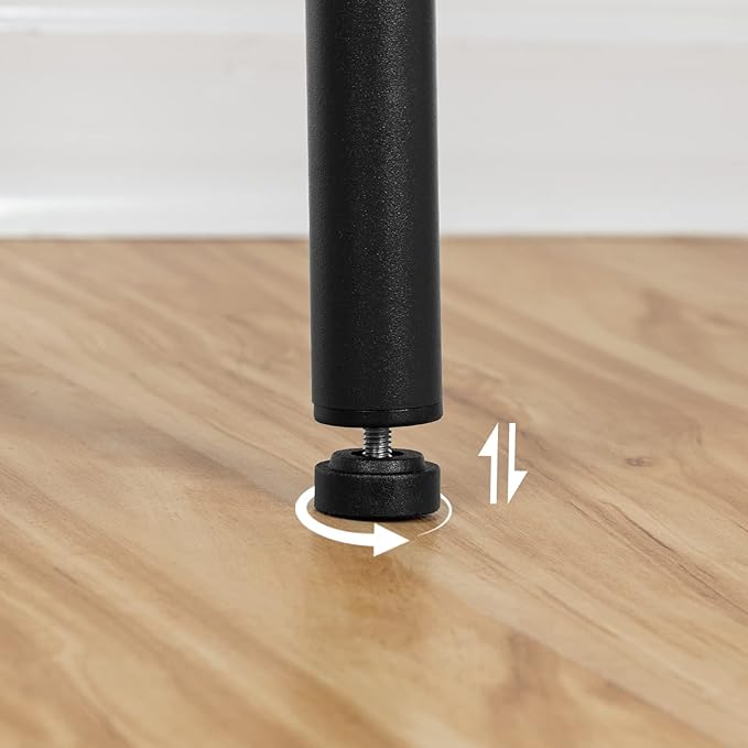 HOOBRO Bar Stool Set, Counter Height Stools with Footrest, Sturdy Steel Frame, for Dining Room, Kitchen Island, Party, Easy Assembly, Black BK03BY01N1