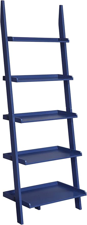 Convenience Concepts American Heritage Bookshelf Ladder, Cobalt Blue