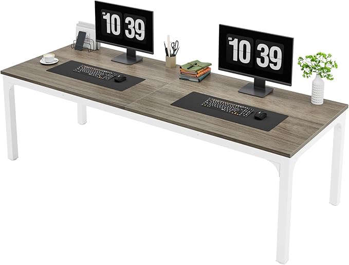 Tribesigns 78.7 Inches Extra Long Computer Desk 2 Person Desk, Double Long Desk, Workstaion for Home Office