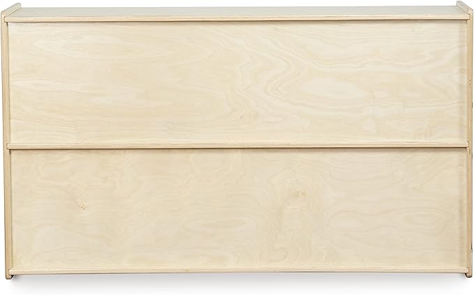 Daycare Shelves for Kids, Bookcase with 2 Shelves for Storage, Wood Furniture for Toddlers, Children, Montessori, Classroom, 47-inch Width