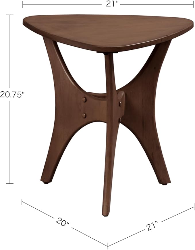 INK+IVY Blaze Accent Tables - Wood Side Table - Pecan, Mid-Century Modern Style End Tables - 1 Piece Small Tables For Living Room
