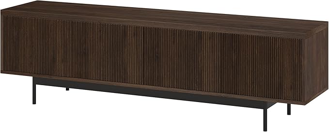 Henn&Hart Rectangular TV Stand for TV's up to 75" in Warm Brown, for Home, Living Room, Bedroom, Entertainment Room, Office