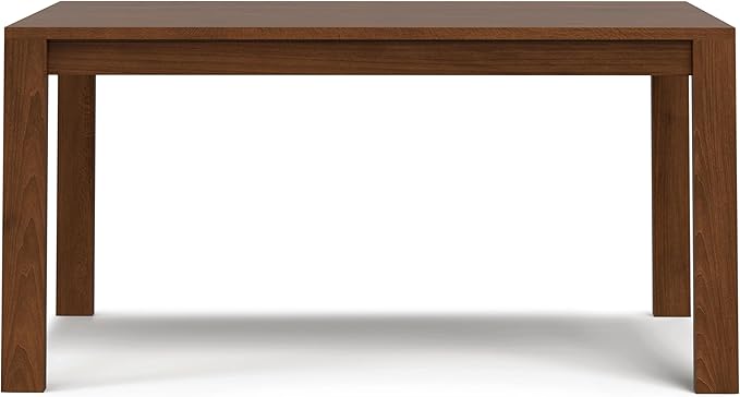 SIMPLIHOME Wilson Dining Table, Solid Wood Walnut Veneer, 60 x 36 inches, Transitional-Style Rectangular Kitchen Table for up to 6 People