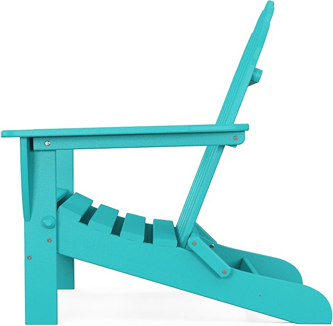 POLYWOOD AD5030AR Classic Folding Adirondack Chair, Height: 35.00" - Width: 29" - Depth: 35.00", Aruba