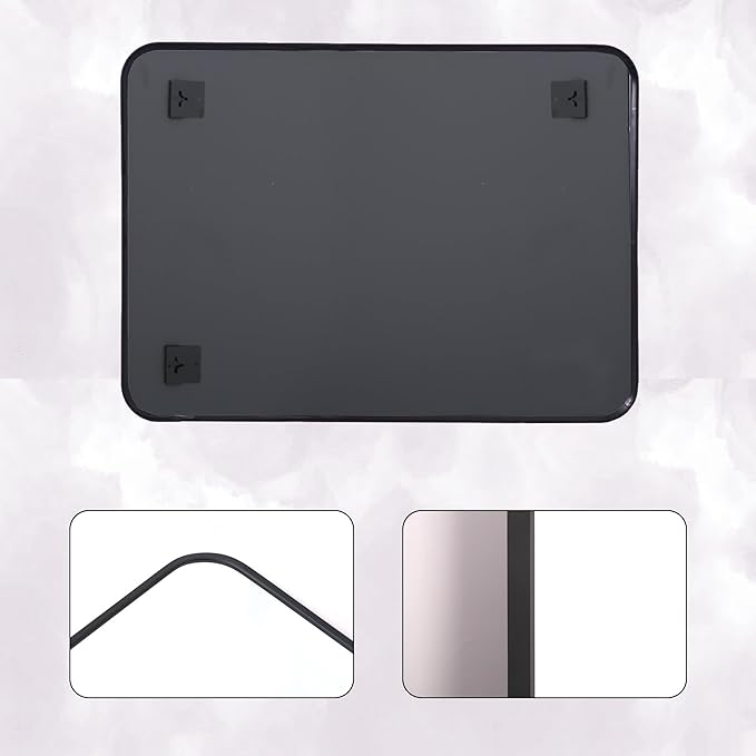 Rectangle Mirrors,30x48 Black Bathroom Mirror, Espejo para baño,Bathroom Vanity Mirror,Restroom Mirror,Wall Mirror for Bathroom