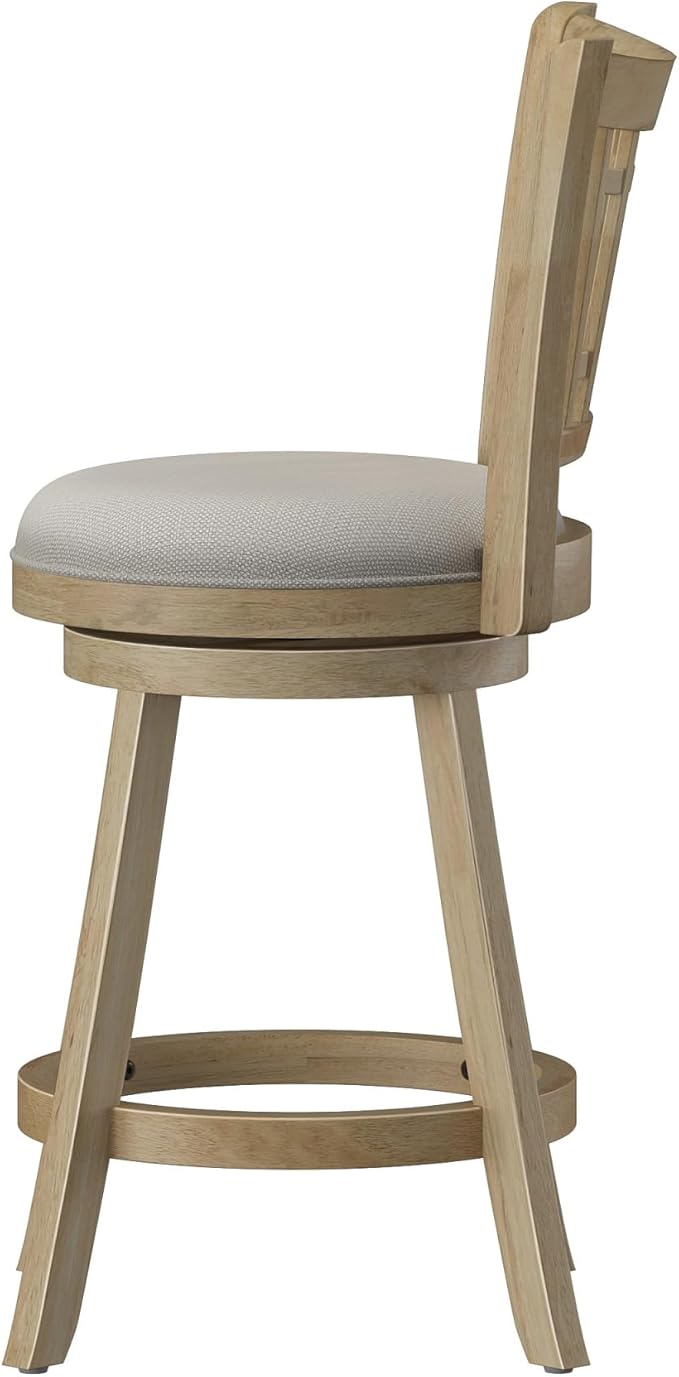 Hillsdale Fairfox 24.5" Wood Swivel Counter Height Stool, Natural