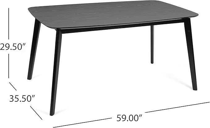 Christopher Knight Home Bryner Dining Set, 19.6 "W x 20.6 "D x 30.8 "H, Black + Light Gray