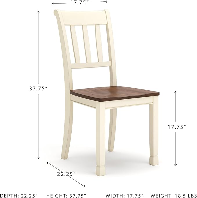 Signature Design by Ashley WhiteOwing Dining Chair, Brown/Cottage White