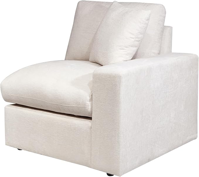 146" Convertible Sectional Sofa Couch,8 Seat Modular Living Room Furniture Sets with 2 Pillows & Ottoman,Chenille Upholstered Cloud Couches,Oversized L-Shaped Comfy Sofas,for Living Room,Beige