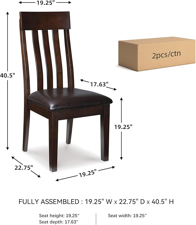 Signature Design by Ashley D596-01 Dining Side Chair, 0, Dark Brown