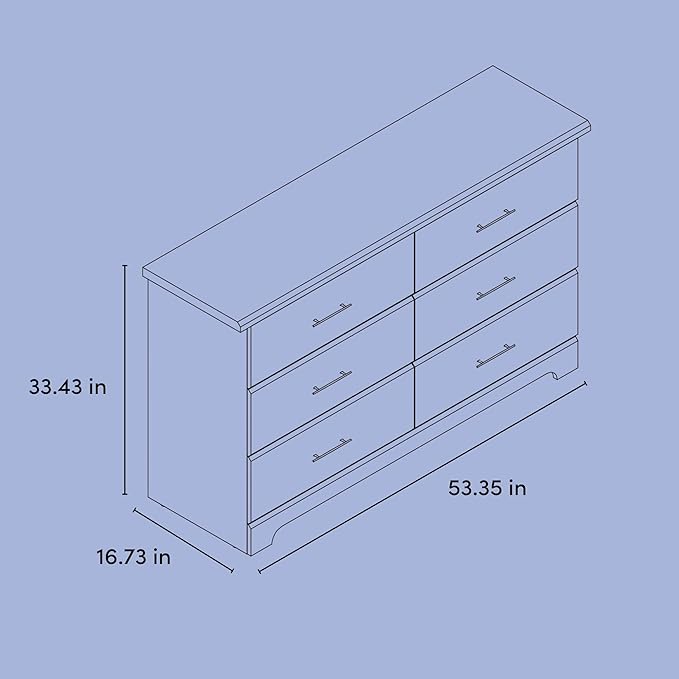 Storkcraft Brookside 6-Drawer Dresser (Driftwood) – GREENGUARD Gold Certified, Nursery & Kids Storage, Nursery Essentials, Kids Room Storage, Durable Bedroom Dresser