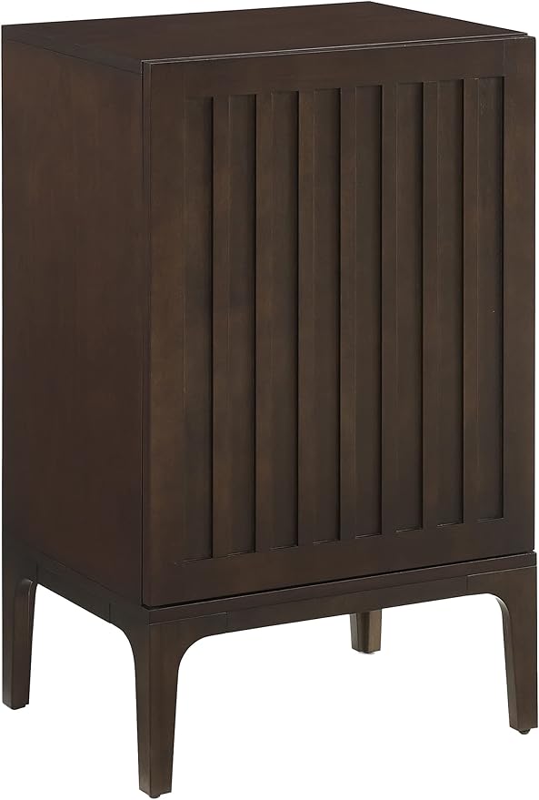 Crosley Furniture Asher Record Player Stand with Storage for Vinyl Records, Dark Brown