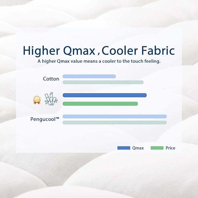 ELEMUSE Queen Cooling Bamboo Viscose Mattress Topper for Back Pain, Extra Thick Mattress Pad Cover, Plush Soft Pillowtop with Elastic Deep Pocket, Overfilled Down Alternative Filling