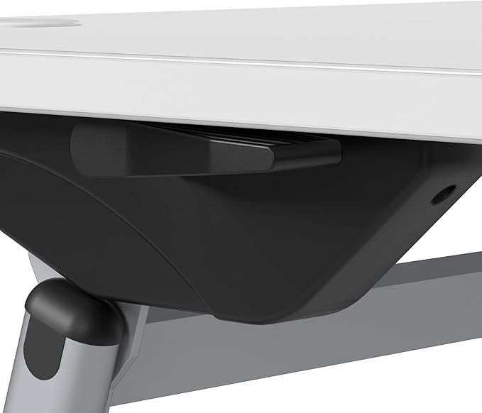 Bush Business Furniture Folding Training Table, 72 inch Desk, Commercial-Grade Bundle for Office or Classroom, Envision Collection, White