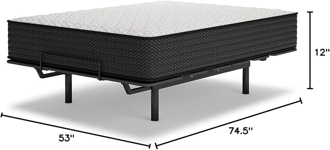 Signature Design by Ashley Limited Edition Firm 12 Inch Hybrid Mattress with Gel Memory Foam and Edge Support for Cool Sleep and Pressure Relief, Full, Fiberglass Free, Mattress In A Box
