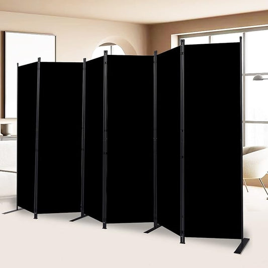 Room Divider and Folding Privacy Screens， 6 Panel Wide Room Divider Wall Screen for Room Separtition, Partition Room Dividers Fabric Panel Wall Dividers Freestanding for Office, Bedroom, Studio Dorm