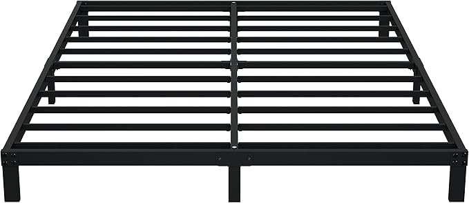 7 Inch California King Bed Frame No Box Spring Need, Low Profile Metal Platform Cal King Size Bed Frame, Heavy Duty Support Bedframes California King, Easy Assembly