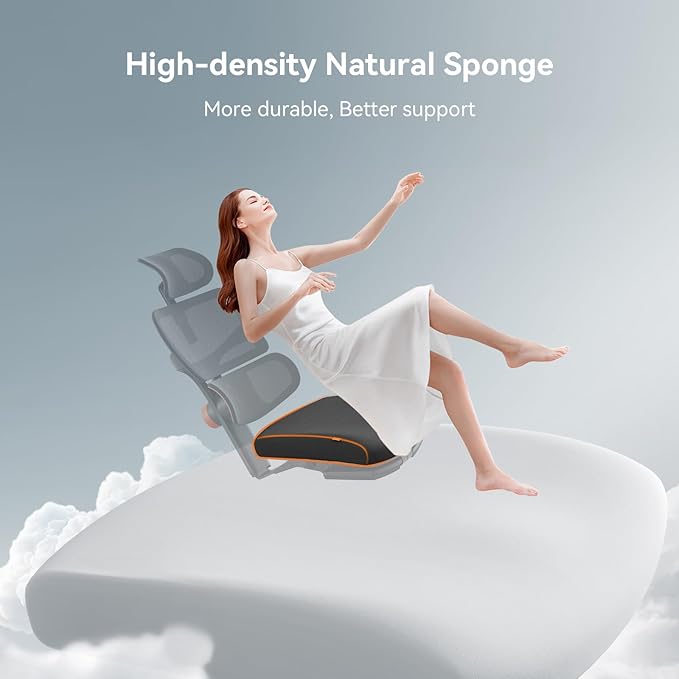 Newtral Office Chair Ergonomic - Home Office Desk Chair, Auto-Following Lumbar Support, 4D Armrest, Seat Depth and Height Adjustable for Long Time Sitting (Without Footrest, Black)