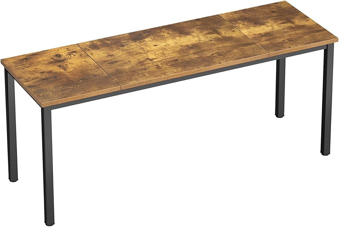 DlandHome 71 inches X-Large Computer Desk, Composite Wood Board, Decent and Steady Home Office Desk/Workstation/Table,23.6 Wide, Retro