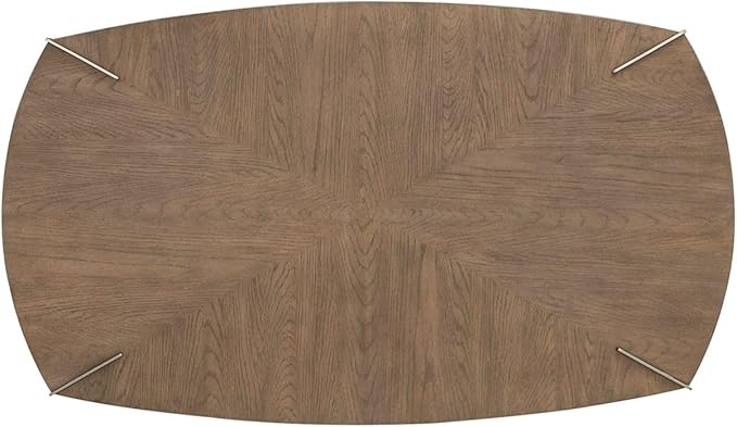 Liberty Furniture Harlow Living Room Oval Cocktail Table - Sandstone & Satin Nickel