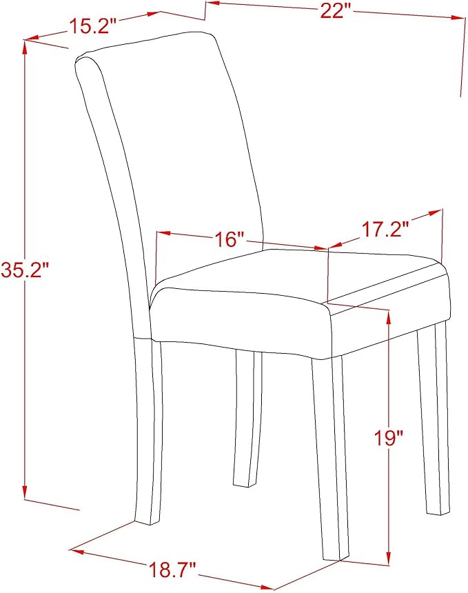 East West Furniture LGAB9-LWH-64 9 Piece Dining Table Set Includes a Rectangle Kitchen Table with Butterfly Leaf and 8 White Faux Leather Upholstered Chairs, 42x84 Inch, Linen White