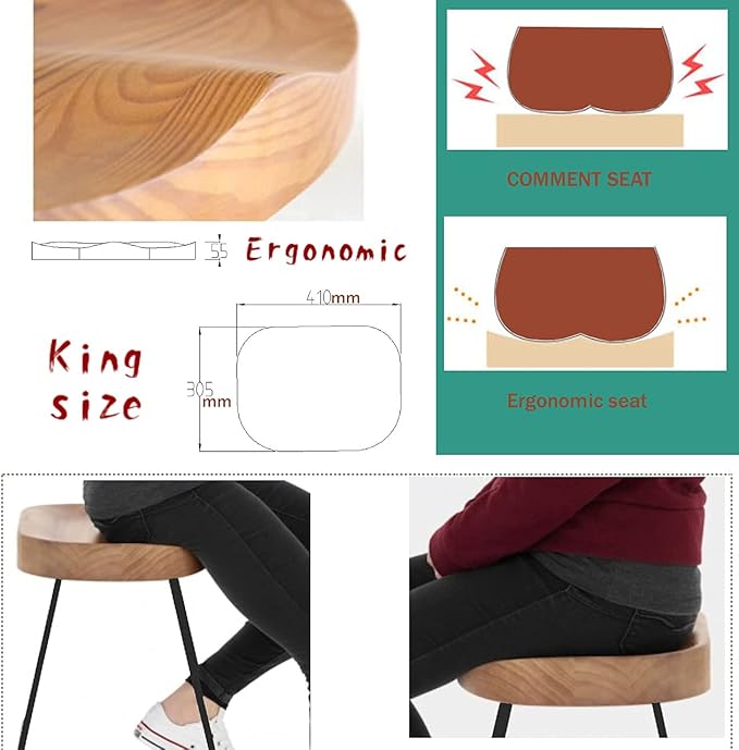 Set of 2 American Elegant Retro Country Style Bar Chair, Modern Fashion Simple Bar Stool, Mid Century Dining Wooden Chair High Stool, 26.8 inches（Black）