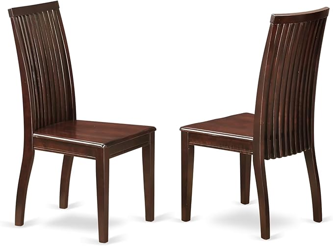 East West Furniture DOIP9-MAH-W 9 Piece Dining Room Furniture Set Includes a Rectangle Wooden Table with Butterfly Leaf and 8 Kitchen Dining Chairs, 42x78 Inch, Mahogany