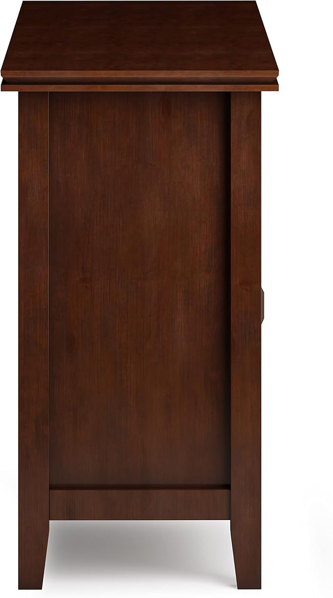 SIMPLIHOME Artisan SOLID WOOD 48 Inch Wide Contemporary TV Media Stand in Russet Brown for TVs up to 55 Inches, For the Living Room and Entertainment Center