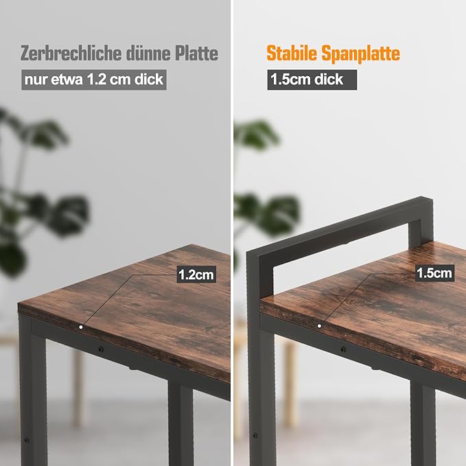Narrow Console Table, Small Entryway Table with 2 Support Bar, Thin Sofa Table, Small Couch Table, Display Table, Side Table for Living Room, Hallway, Bedroom, Rustic Brown