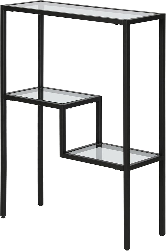 Henn&Hart 22" Wide Rectangular Console Table in Blackened Bronze, Entryway Table, Accent Table for Living Room, Hallway
