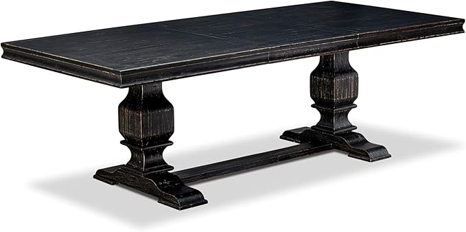 LKCY7-SBB-33 7-Piece Kitchen Table Set Consists of a Dining Table and 6 Brown Textured Polyester Fabric Dining Chairs with High Back - Sand Blasting Black Finish