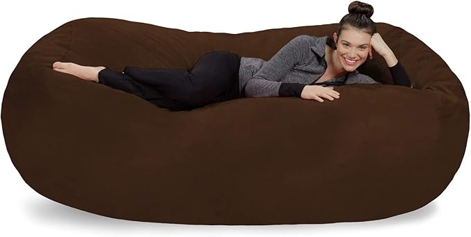 Sofa Sack Bean Bag Chair Cover, 7-5-feet, Chocolate